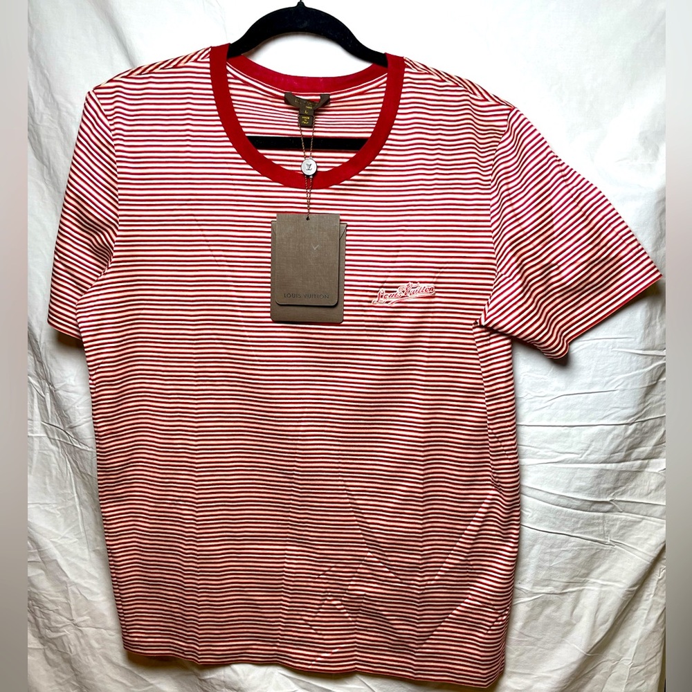 Louis Vuitton Striped Tshirt 100% Cotton NWT
